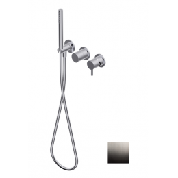 Смеситель для душа, Ritmonio, Diametro35 S, на 2/3 потребителя, с переключателем, цвет-Brushed Black Chrome