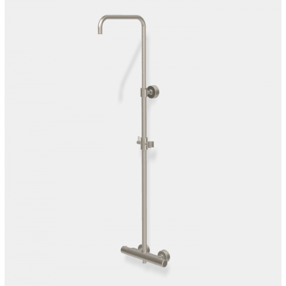 Душевая стойка, Fima Carlo Frattini, Shower column, цвет-никель брашированный