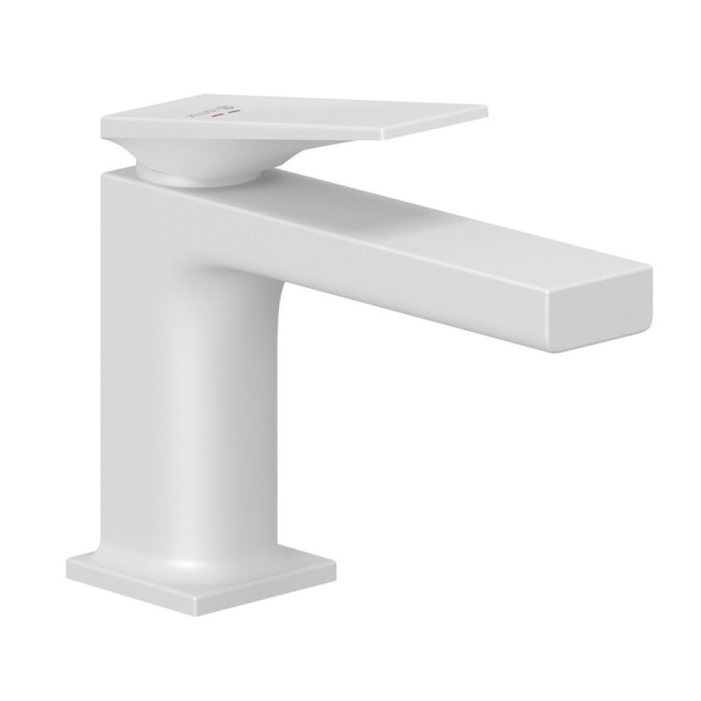 Смеситель для раковины, Kludi, DECUS, цвет-белый матовый (Matt White, Bianco Opaco)