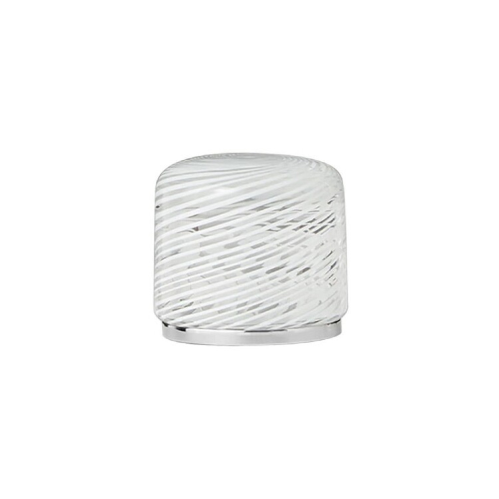 Ручка для смесителя, Fantini, Venezia, шгв 60*60*68, муранское стекло, цвет-белая филигрань/хром