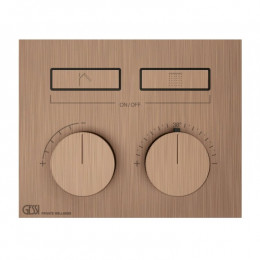 Смеситель для душа, Gessi, HI-FI, на 2 потребителя, цвет-Copper Brushed PVD