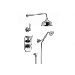 Душевая система, Cisal, Victorian, цвет-никель/керамика