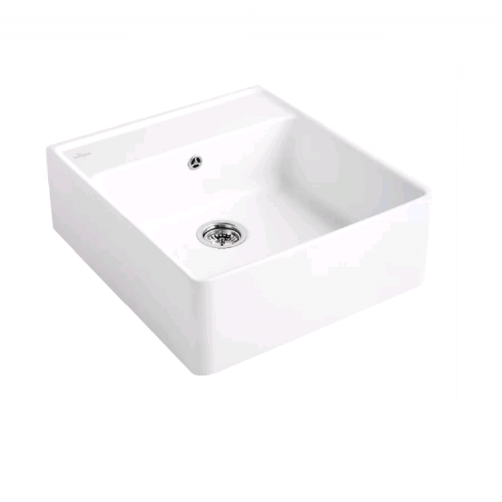 Мойка, Villeroy&Boch, Kitchen, шгв 595*630*220, отверстия для смесителя-отсутствуют, CeramicPlus, цвет-белоснежный (Snow White)