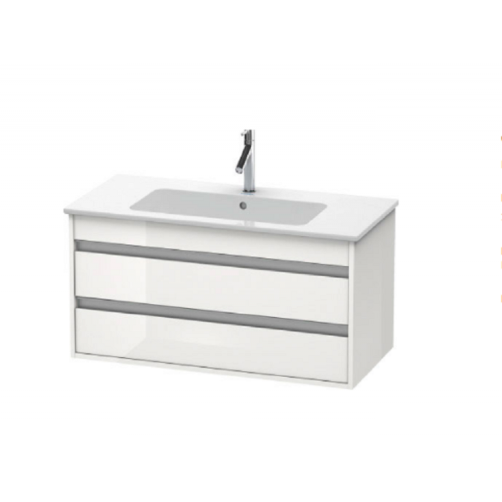 Тумба под раковину, Duravit, Ketho, шгв 1000*475*480, раковина-необходимо заказать, цвет-белый глянцевый
