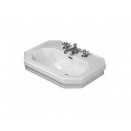 Раковина, Duravit, 1930, шгв 800*550*245, отверстия для смесителя-1 сквозное, 2 промаркированных, цвет-белый