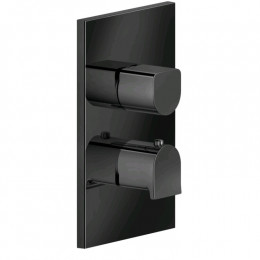 Смеситель для душа, Gessi, Rilievo, на 2 потребителя, цвет-Black Metal PVD