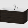 Тумба под раковину, Duravit, Happy D.2 Plus, шгв 975*490*480, раковина-в комплекте, цвет-орех брашированный