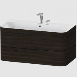 Тумба под раковину, Duravit, Happy D.2 Plus, шгв 975*490*480, раковина-в комплекте, цвет-орех брашированный