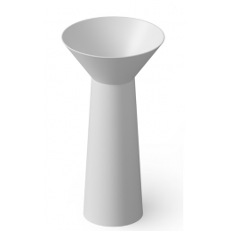 Раковина, DEA Design, Pedestal Basin, шгв 480*480*900, отверстия для смесителя-отсутствуют, цвет-белый матовый