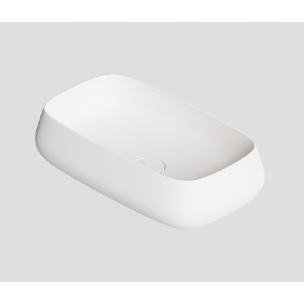 Раковина, Alice, NUR, шгв 600*350*140, отверстия для смесителя-отсутствуют, Aliglaze+, цвет-белый матовый