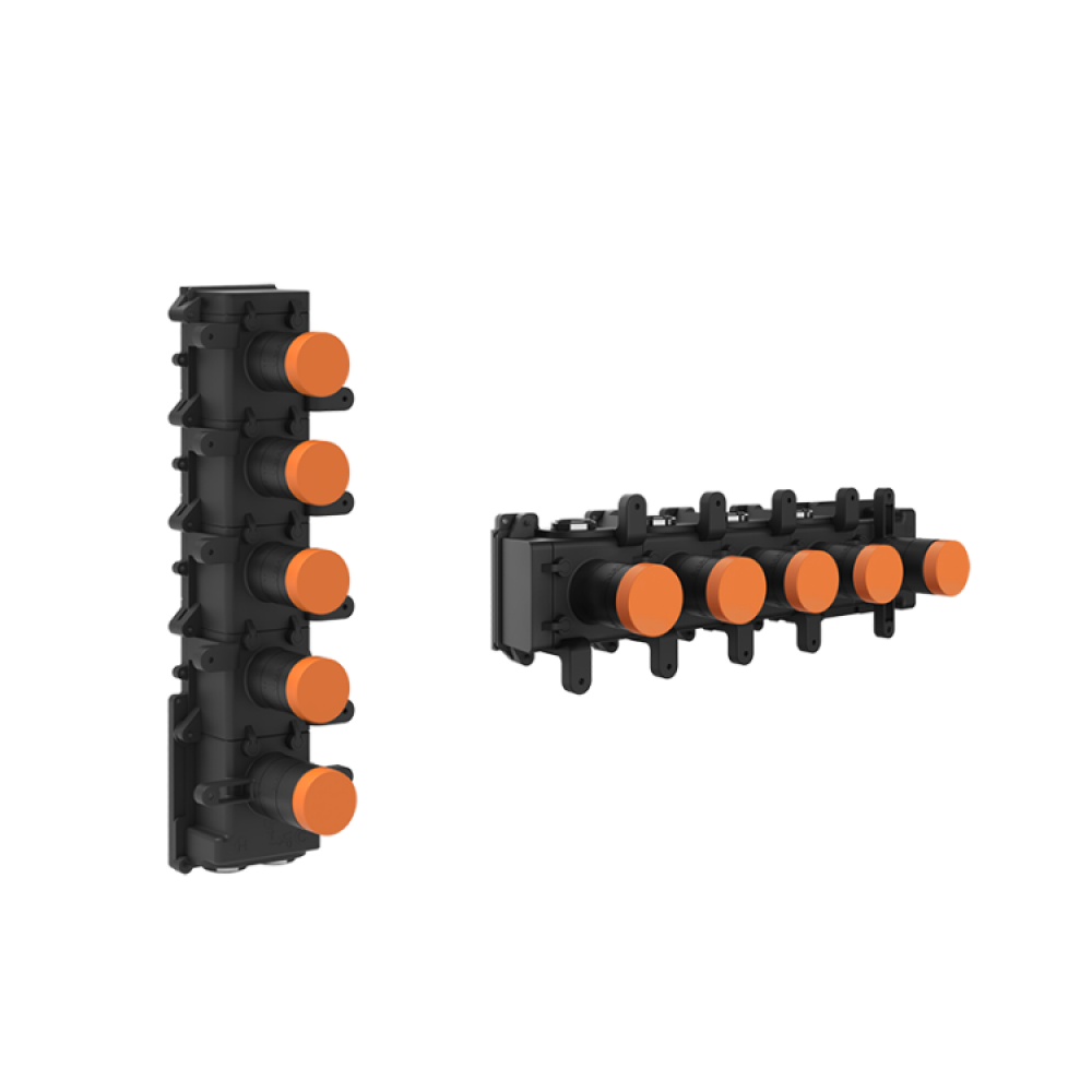 Внутренняя часть, Gessi, назначение-смеситель для душа термостатический на 4 независимых выхода, цвет-хром