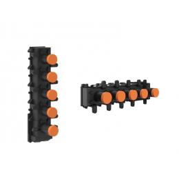 Внутренняя часть, Gessi, назначение-смеситель для душа термостатический на 4 независимых выхода, цвет-хром