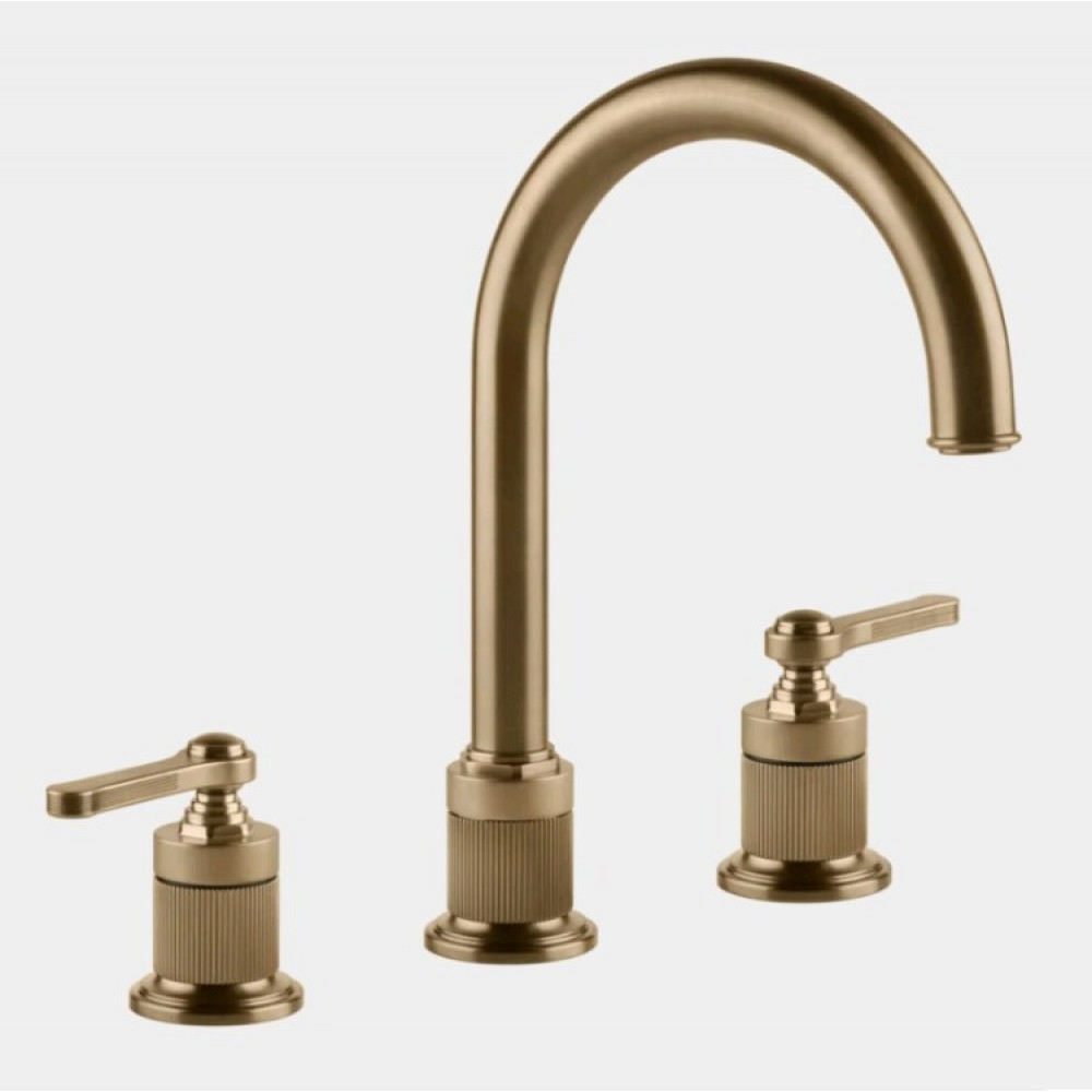 Смеситель для раковины, Gessi, VENTI20, цвет-Warm Bronze Brushed PVD