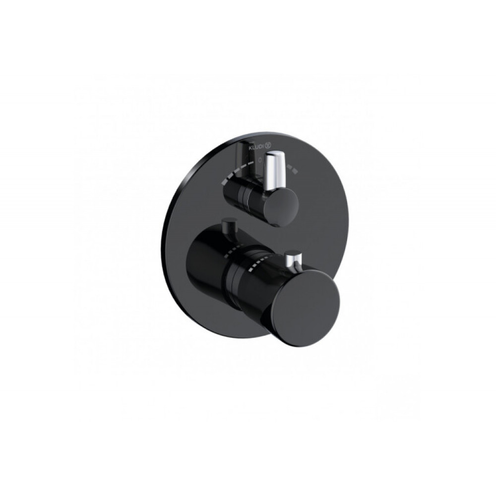 Смеситель для душа, Kludi, Balance, на 2 потребителя, цвет-черный матовый/хром