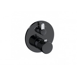 Смеситель для душа, Kludi, Balance, на 2 потребителя, цвет-черный матовый/хром