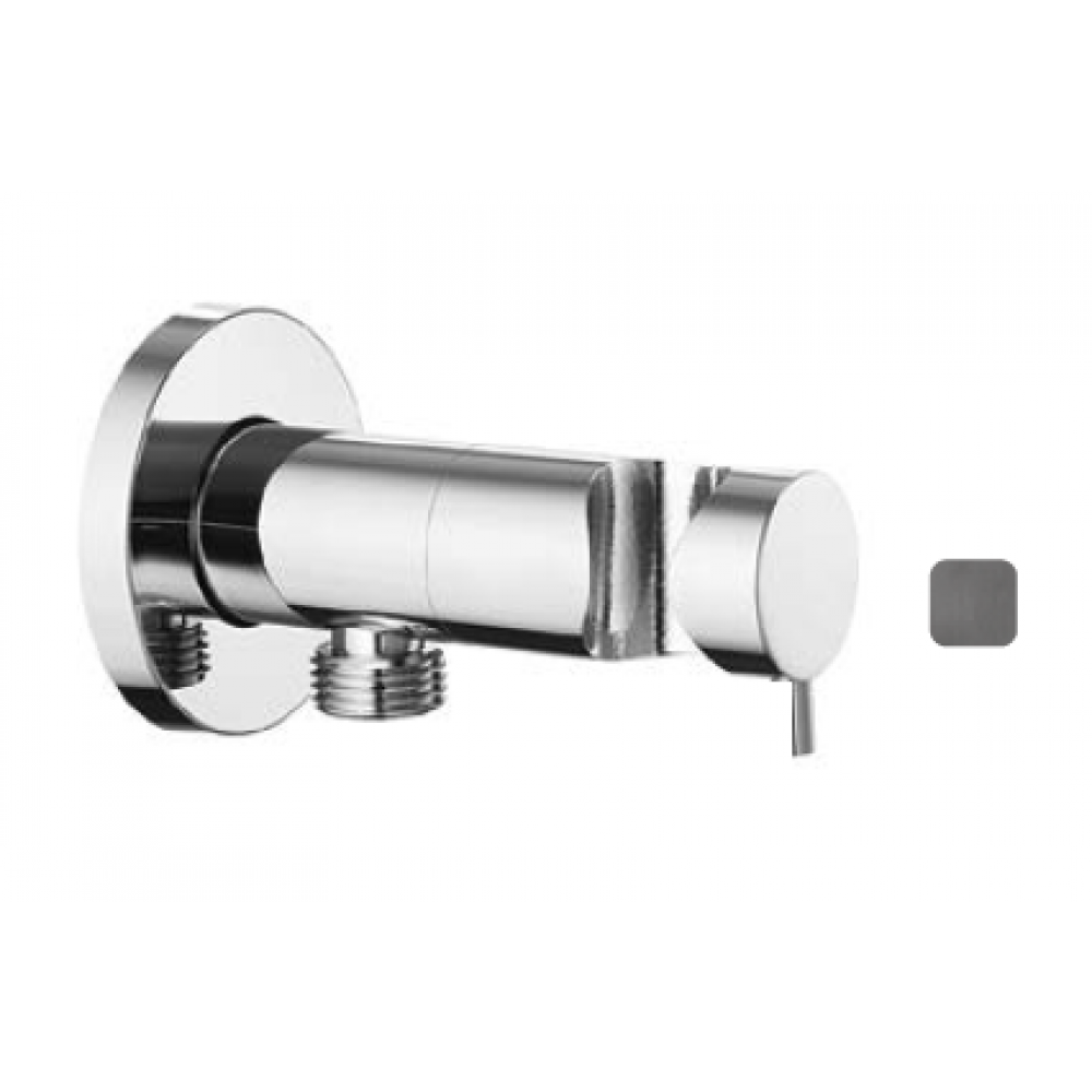 Шланговое подсоединение, Almar, Shut Off, цвет-Gun Metal Brushed PVD (Товар заказной, возврату не подлежит)