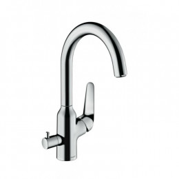 Смеситель для кухни, Hansgrohe, Focus M42, с запорным вентилем, цвет-хром