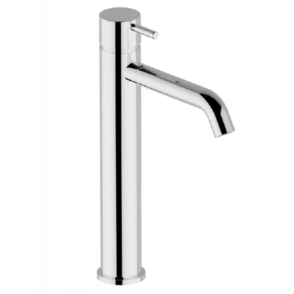 Смеситель для раковины, Cisal, Less New, высокий, цвет-черный матовый