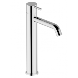 Смеситель для раковины, Cisal, Less New, высокий, цвет-черный матовый