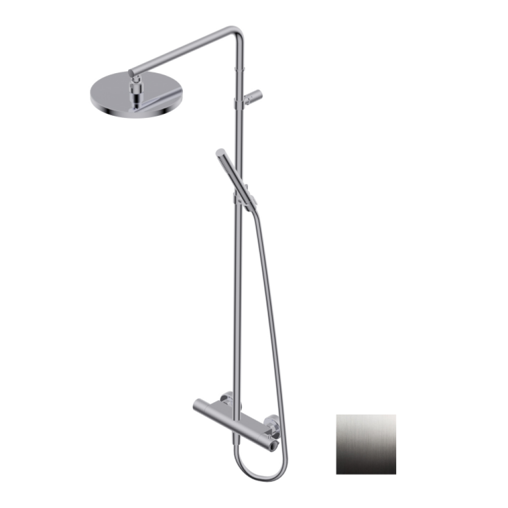 Душевая стойка, Ritmonio, Brass, цвет-хром брашированный (Brushed Chrome)