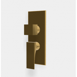 Смеситель для душа, Fima Carlo Frattini, Zeta, на 2/3 потребителя, цвет-золото