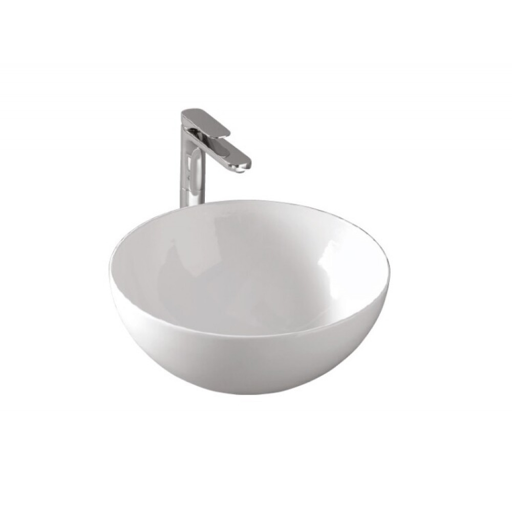 Раковина, Artceram, La Ciotola, шгв 460*460*200, отверстия для смесителя-отсутствуют, цвет-белый глянцевый