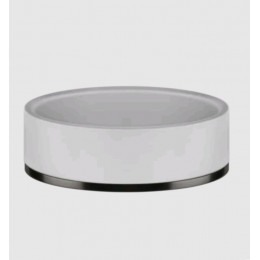 Мыльница, Gessi, Inciso, шгв 115*115*35, цвет-белый/Black Metal Brushed PVD