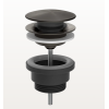 Донный клапан, Gessi, 1 1/4, диаметр, мм-66, для раковины, цвет-Black Metal Brushed PVD