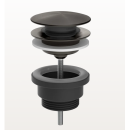 Донный клапан, Gessi, 1 1/4, диаметр, мм-66, для раковины, цвет-Black Metal Brushed PVD