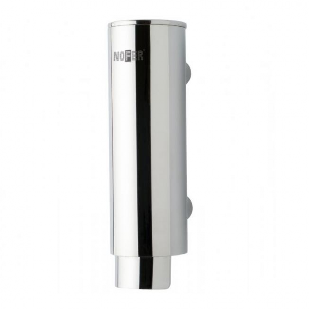 Дозатор для жидкого мыла, Nofer, шгв 63*63*200, цвет дозатора-сталь нержавеющая