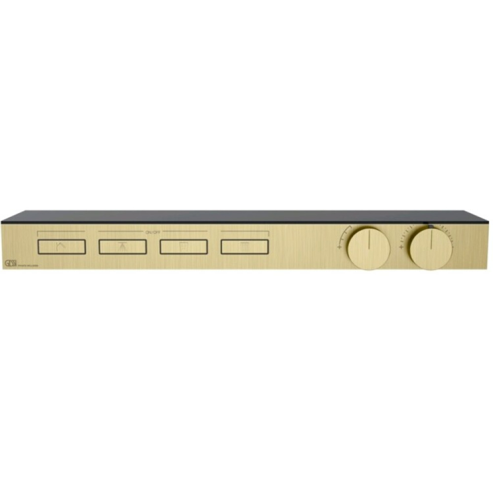Смеситель для душа, Gessi, HI-FI, на 4 потребителя, цвет-Brushed Brass PVD