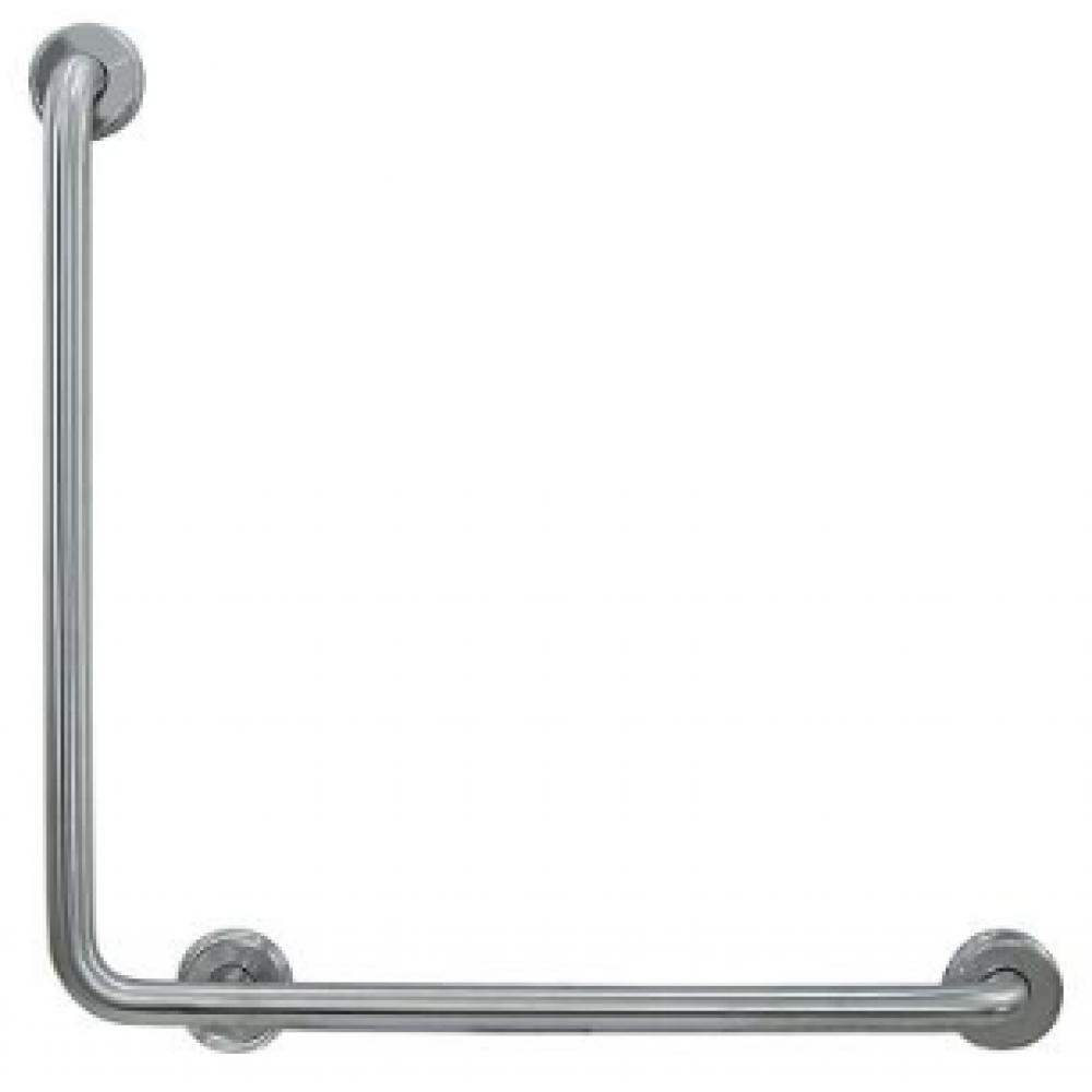 Поручень, Nofer, угловой, шв 600*600, цвет-нержавеющая сталь матовая