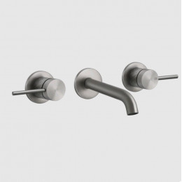 Смеситель для раковины, Gessi, 316 Intreccio, цвет-Steel Brushed