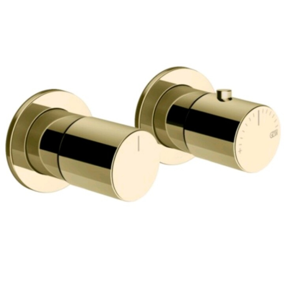 Смеситель для душа, Gessi, Habito Unito, на 2 потребителя, цвет-Brass PVD