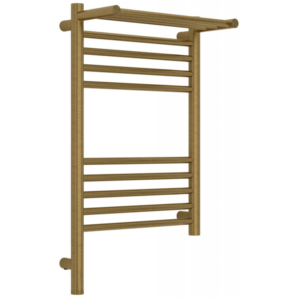 Полотенцесушитель, Сунержа, Богема 3.1, с 1 полкой, шгв 432*215*724, нижнее слева, МЭМ, цвет-латунь состаренная