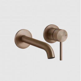 Смеситель для раковины, Gessi, 316 Flessa, цвет-Copper Brushed PVD