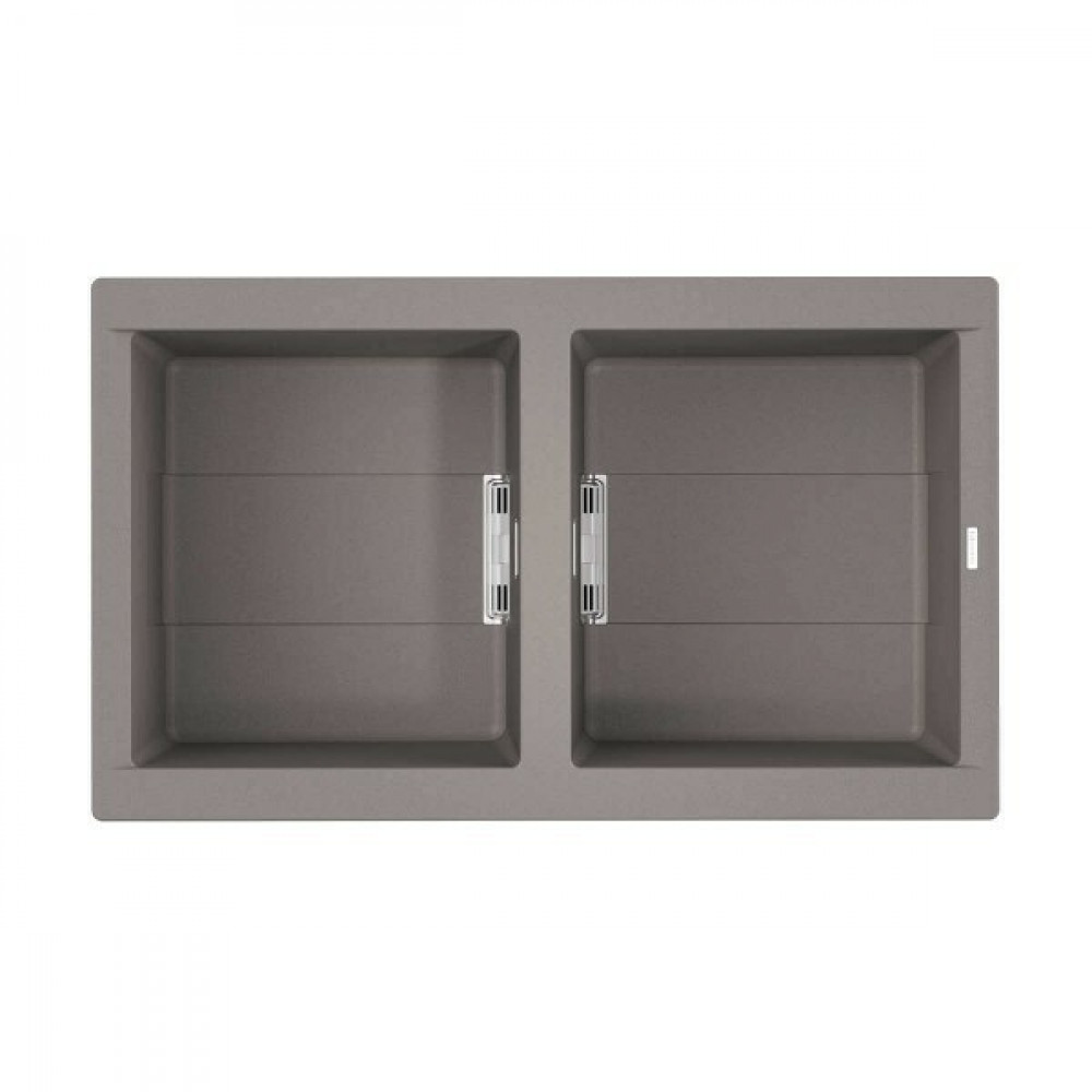 Мойка, OMOIKIRI, Banzen, шгв 860*515*280, отверстия для смесителя-2 промаркированных, чаши-2, цвет-Leningrad grey