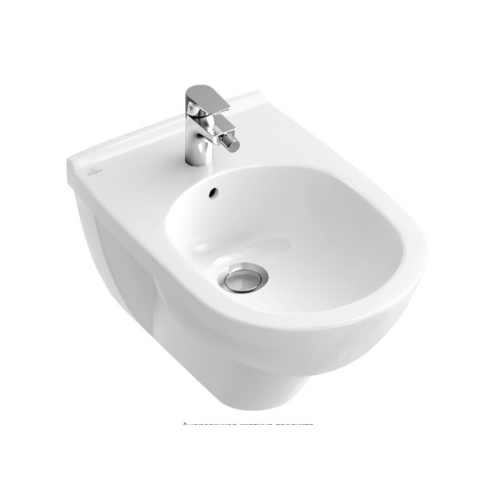 Биде, Villeroy&Boch, O'Novo, подвесной, шгв 360*560*310, CeramicPlus, цвет-альпийский белый