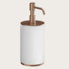 Дозатор для жидкого мыла, Gessi, Origini, шгв 75*97*199, цвет дозатора-Copper Brushed PVD/белый
