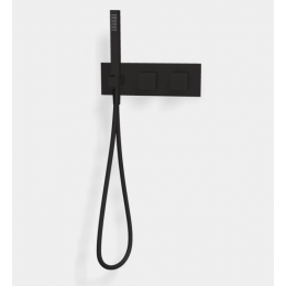 Смеситель для душа, Fima Carlo Frattini, Fimatherm, на 2 потребителя, цвет-черный матовый