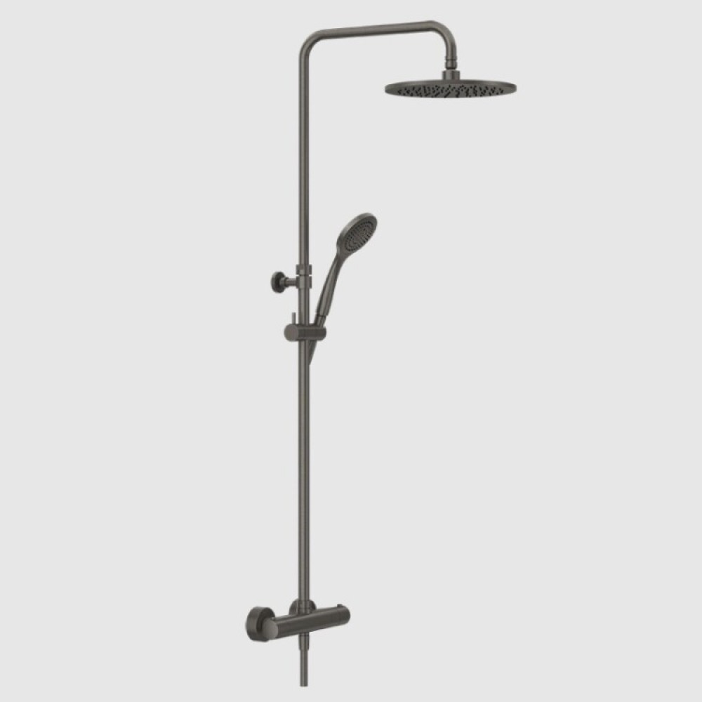 Душевая стойка, Gessi, Minimalistic shower, цвет-Black Metal Brushed PVD