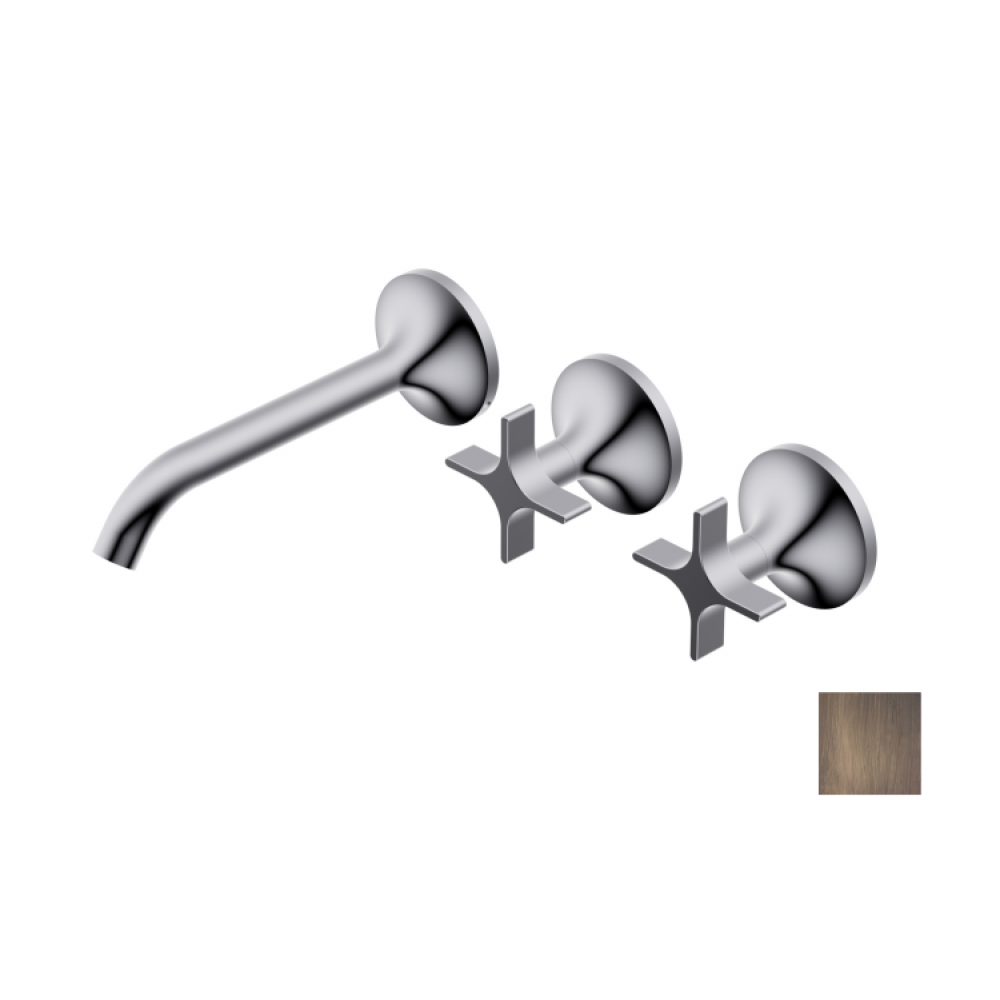 Смеситель для раковины, Ritmonio, Diametro35 Cross, цвет-Brushed Dark Bronze