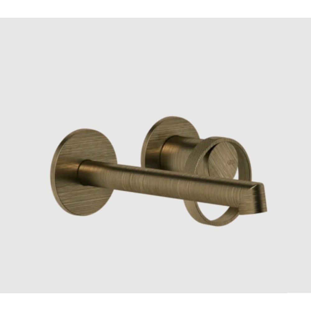 Смеситель для раковины, Gessi, Anello, цвет-Antique Brass