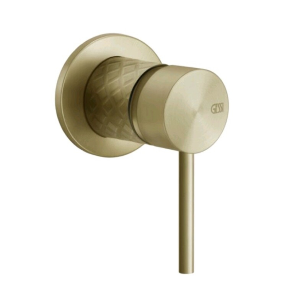 Смеситель для душа, Gessi, 316 Intreccio, на 1 потребитель, цвет-Brushed Brass PVD