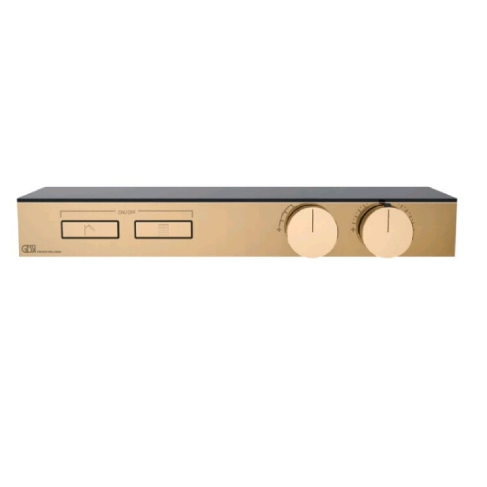 Смеситель для душа, Gessi, HI-FI, на 2 потребителя, цвет-Warm Bronze PVD