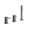 Смеситель для ванны и душа, Gessi, BATH316, цвет-Steel Brushed