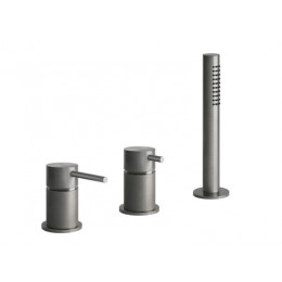 Смеситель для ванны и душа, Gessi, BATH316, цвет-Steel Brushed