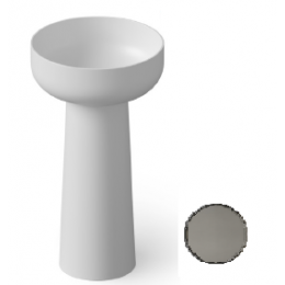 Раковина, DEA Design, Pedestal Basin, шгв 480*480*880, отверстия для смесителя-отсутствуют, цвет-Smoky Black