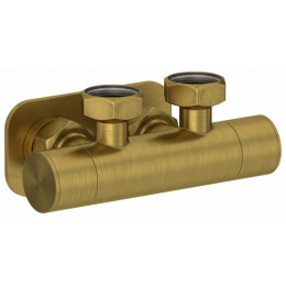Вентиль, Сунержа, EU50, 2 х НГ G 3/4" / 2 х НГ G 3/4", угловой, скрытый, цвет-латунь состаренная