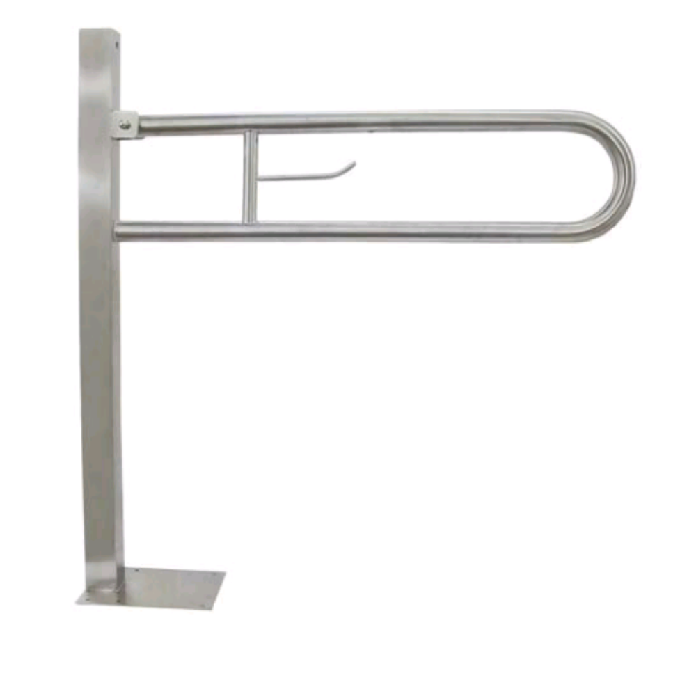 Поручень, Nofer, откидной, шгв 60*750*820, цвет-сталь матовая (Steel Matt)